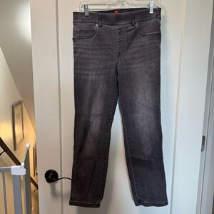 Spanx Straight Leg Pull‎ On Pant Vintage Black Slimming Elastic Waistband PM